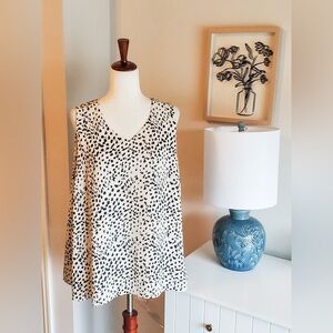 Tan and Black Print Tank